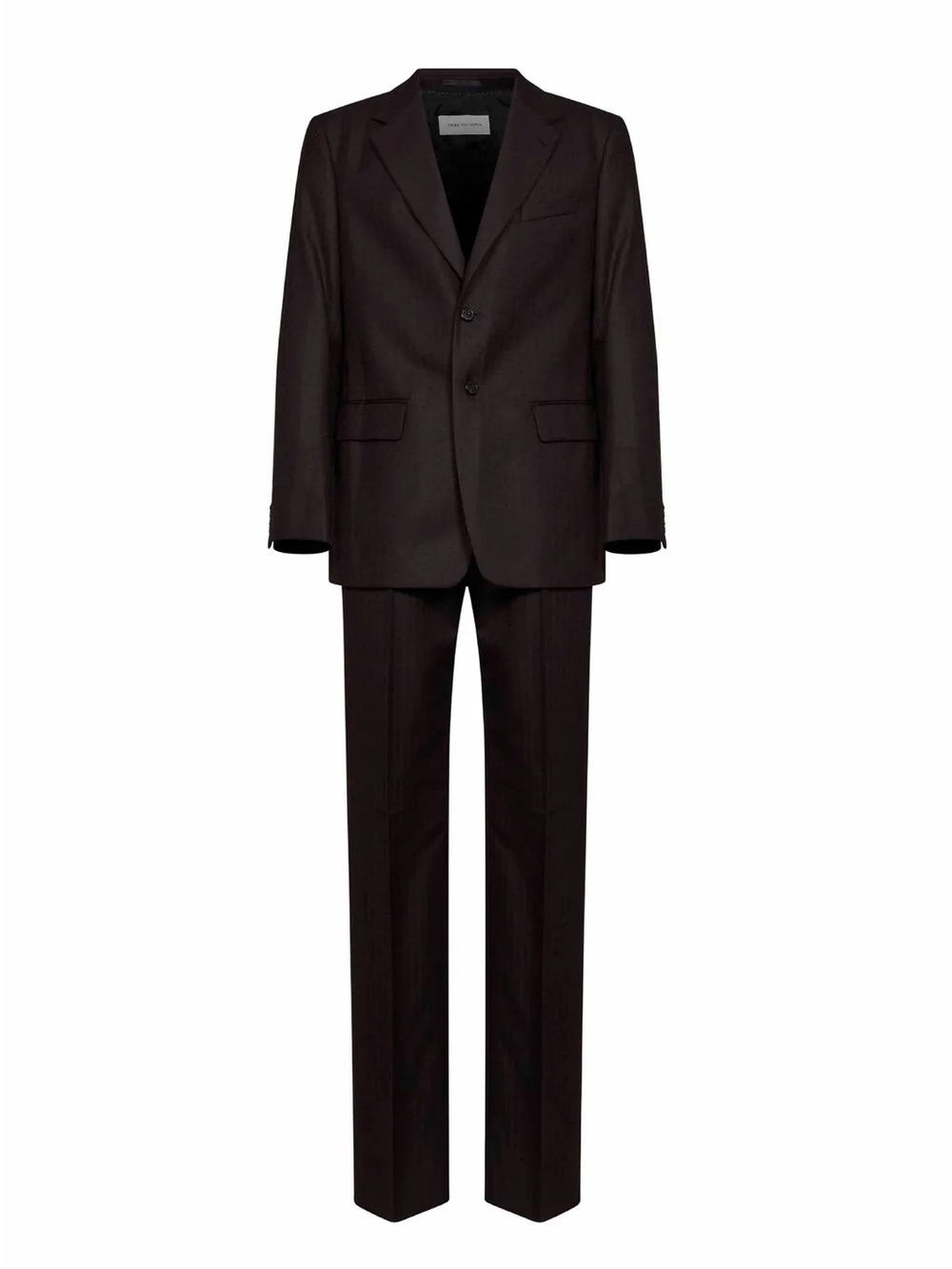 Dries Van Noten Dark Brown Men's Two-Button Blazer